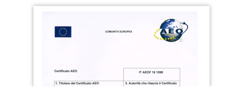 Anteprima Certificato AEO